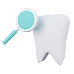 Dental Checkup 3D Icon Illustration