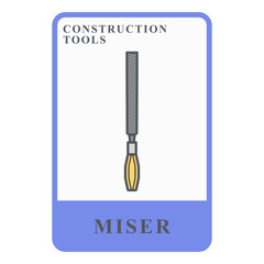 Miser Construction Customizable Playing Name Card - obrazy, fototapety, plakaty