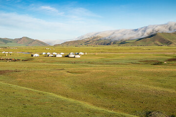 Yurts in the valley