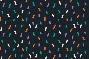 Bright colored squiggle doodle seamless pattern. Creative abstract cute lines style drawing