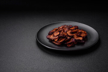 Fresh sweet blue plum sliced and dried