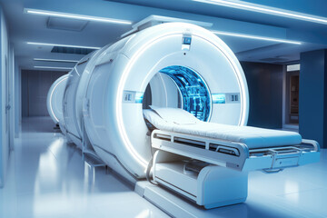 MRI Magnetic resonance imaging scan device in Hospital - obrazy, fototapety, plakaty