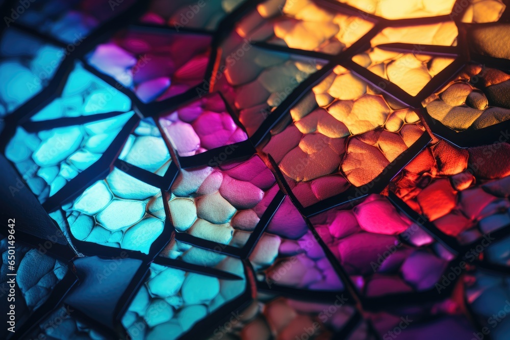 Poster abstract colorful pattern of scales.