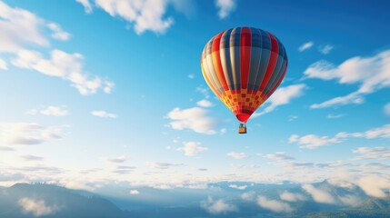Fototapeta na wymiar Hot air balloon in the sky, AI generated Image