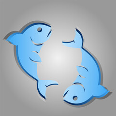 icon symbol of the zodiac sign Pisces 