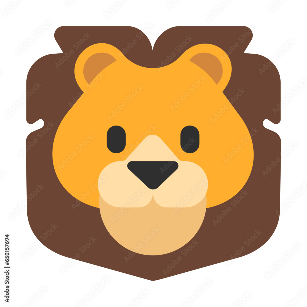 Wall mural Lion - Vector Emoji
