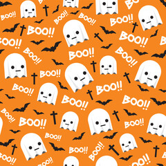 Ghost pattern, Halloween festival, seamless image, creative printing, fabric screening,
  Illustrations, designs or background images of any kind.
Vector work type