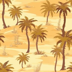 Modèle de fond de palmiers et de sable