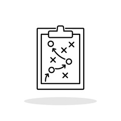 Strategy icon in flat style. Tactics symbol for your web site design, logo, app, UI 