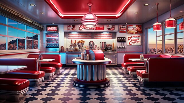 Interior of an American Diner