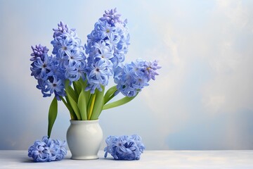 Purple hyacinth on white background, hyacinth flowers background with white space, hyacinth flowers wallpaper, spring flowers theme wallpaper, menu design for women's products