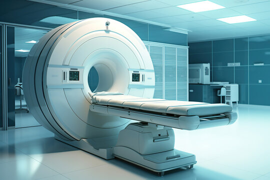 CT (Computed tomography) scanner in hospital laboratory.