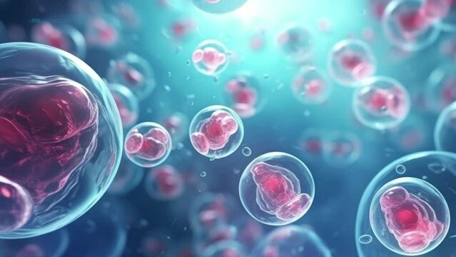Animation of the activity of neurons and synapses. Neural connections in outer space, radioactivity, neurotransmitters, brain, axons. Mind concept.
