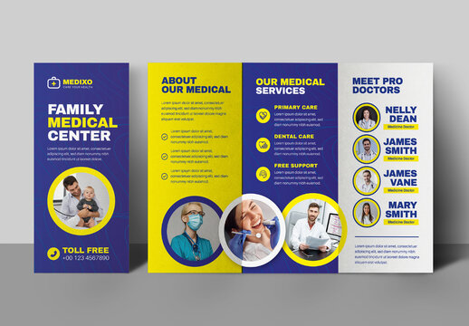 Medical Trifold Brochure Design Template