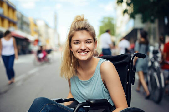 Healing on the streets: young woman with paralysis
