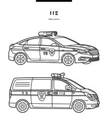 This is a police car in Korea.   © JiYou