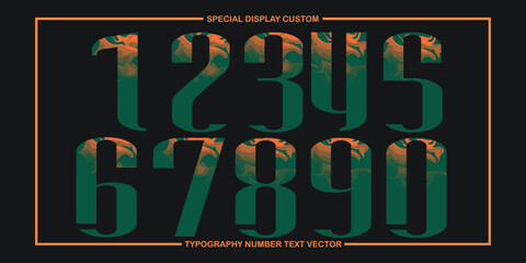assorted digital custom vector numbers. minimum. Color gradation. Dark. Banner Network. 3d effect. Design. futuristic. Paper cut or effect. Luxury. Premium. (124)
