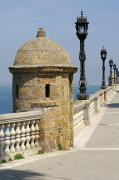 Cádiz (Spain). Garita de Piedra on the boardwalk of the city of Cádiz