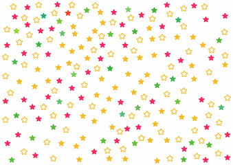 キラキラ星（赤と黄色と緑）