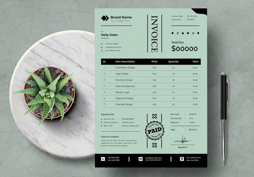 Business Invoice Design Template