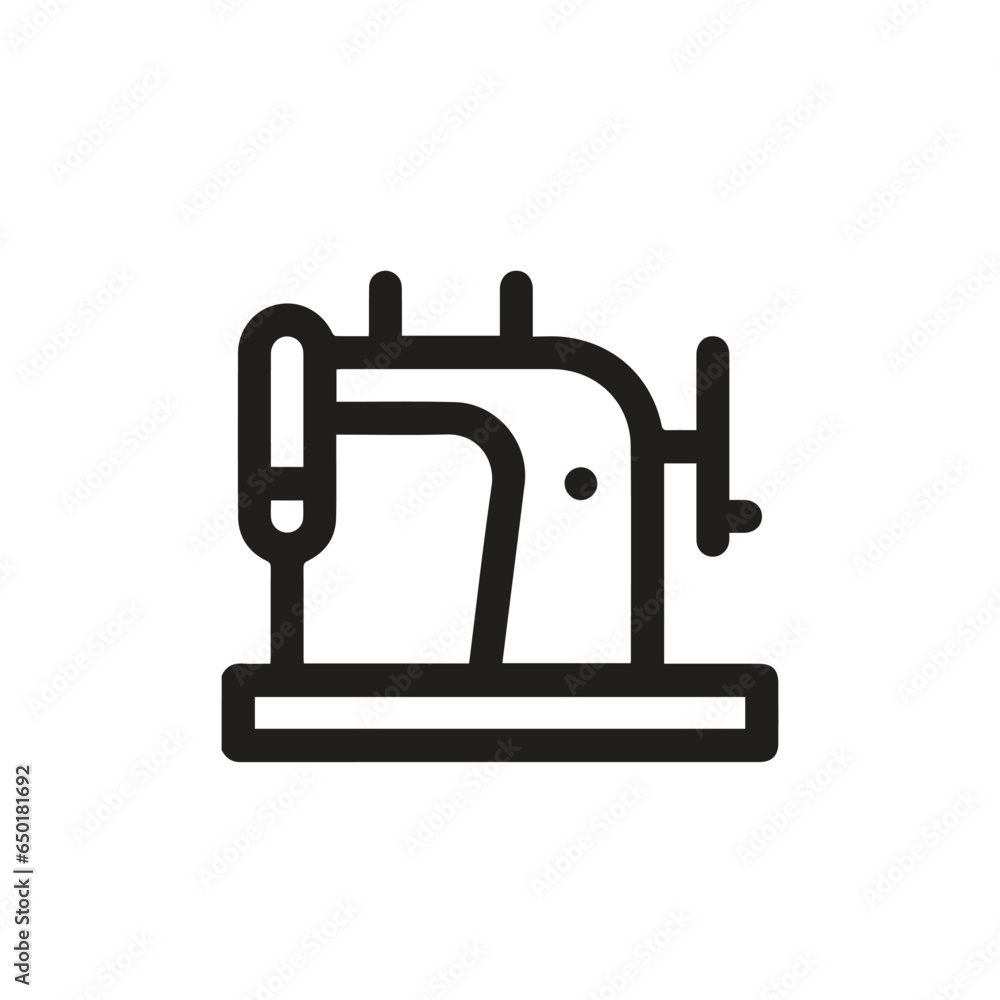 Poster sewing machine icon vector. linear style sign for mobile concept and web design. sewing machine symb