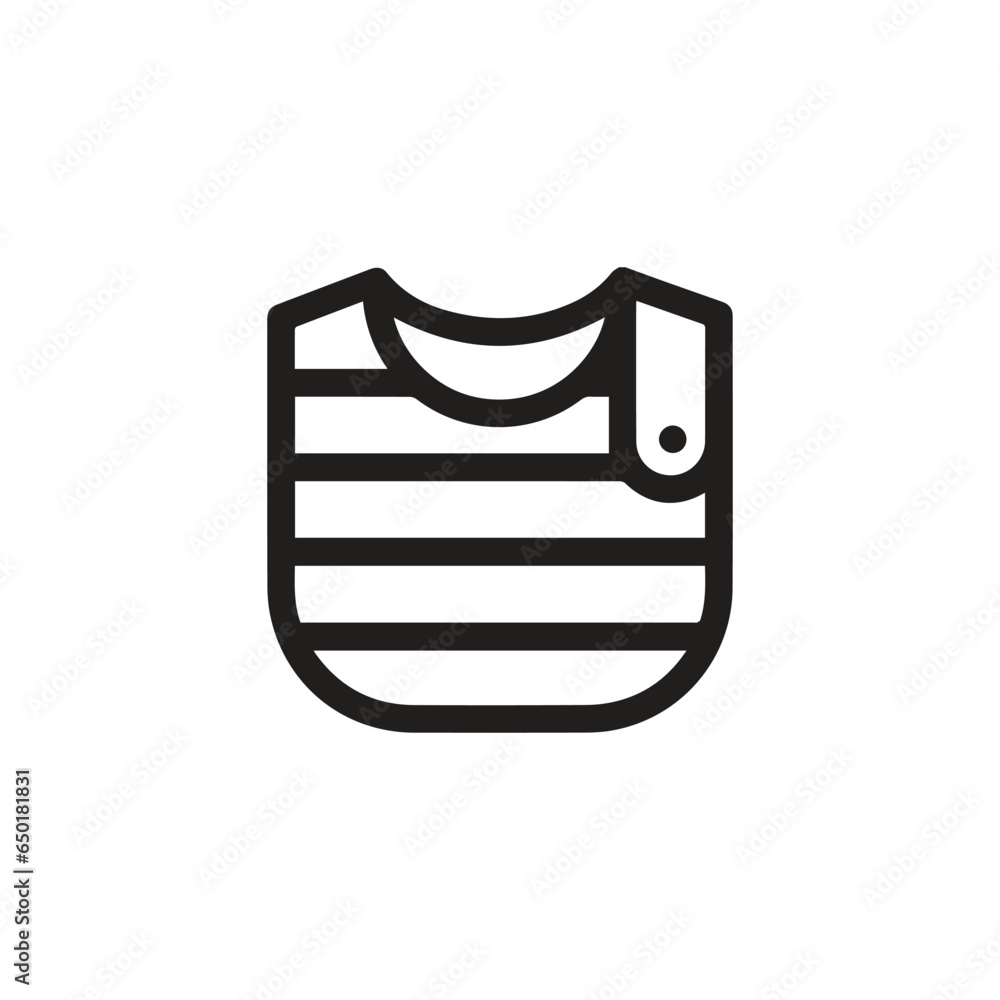 Poster baby bib icon vector. linear style sign for mobile concept and web design. baby bib symbol illustrat