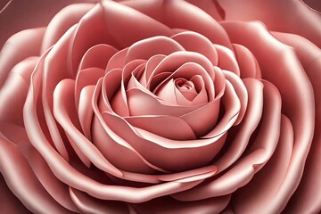 Illustration of beautiful rose flower decorative on silk wall background 3D mural wallpaper. Graphical modern art . . will visually expand the space in a small room,