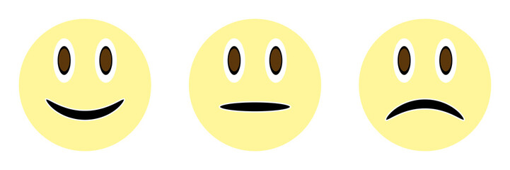 Fototapeta premium 3 Smilies mit braunen Augen