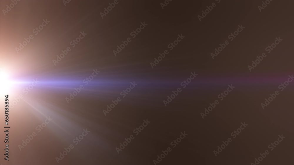Poster abstract loop blue gold optical lens flares shine light burst moving to left side animation on black