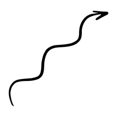 Doodle Wavy Arrow