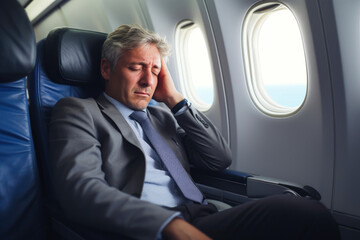 Fearful Corporate Passenger Mid-Air Anxiety