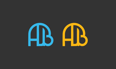 Abstract A B logo design template for any business