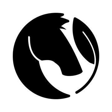 horse vector icon logo design