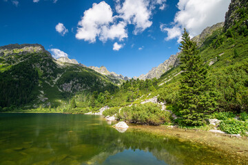 Naklejka na ściany i meble Mountain landscape in the Tatras on a sunny day
