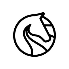 horse vector icon logo design