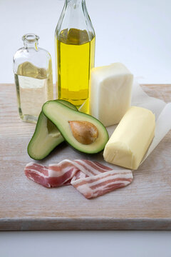 Still life with different fats