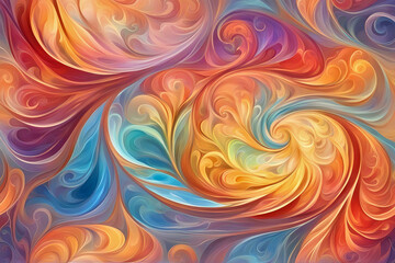 Naklejka premium Abstract colorful background with swirls