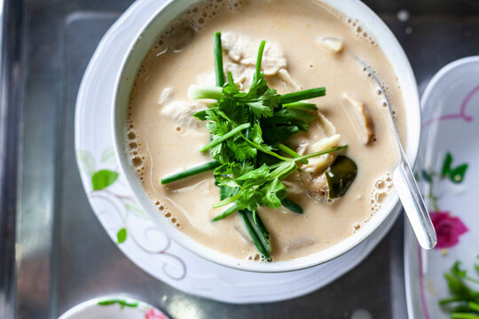 Tom Kha Gai � Thai soup with coconut and chicken