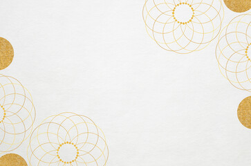 Luxury Japanese modern style background with Japanese washi paper texture. Abstract floral patterned washi paper.