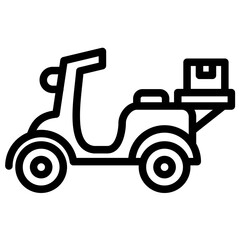 Motorbike Delivery Icon