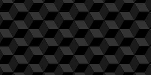 Background Black and white cube geometric seamless background. Seamless blockchain technology pattern. Vector iilustration. pattern with blocks. Abstract geometric design print of cubes pattern.