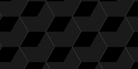 Background Black and white cube geometric seamless background. Seamless blockchain technology pattern. Vector iilustration. pattern with blocks. Abstract geometric design print of cubes pattern.