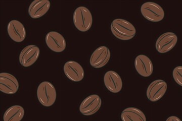 coffee bean background vector design