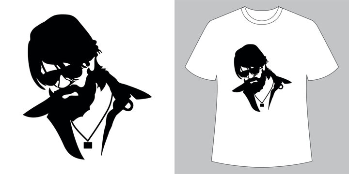 KGF t shirt graphic design Vector illustration of popular actor Yash, for t-shirt , branding, icon , poster,