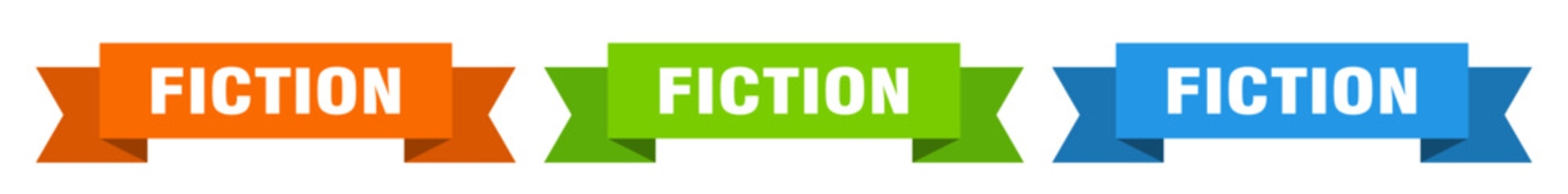 Fototapeta premium fiction ribbon. fiction isolated paper sign. banner
