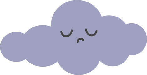 Overcast weather Illustration, cute cloud, cloudy weather 