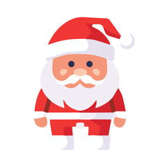 Santa claus vector illustration, flat cute santa clauss christmas avatar icon vector isolated on a white background 