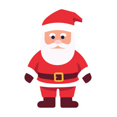Santa claus vector illustration, flat cute santa clauss christmas avatar icon vector isolated on a white background 
