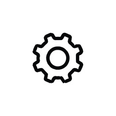 Settings icon. Simple style technology repair company big sale poster background symbol. Settings button. Repair brand logo design element. Settings t-shirt printing. Vector for sticker.