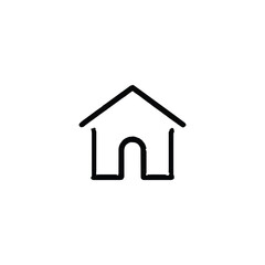 Home icon. Simple style building company big sale poster background symbol. Web site home page button . Home brand logo design element. Home t-shirt printing. vector for sticker.